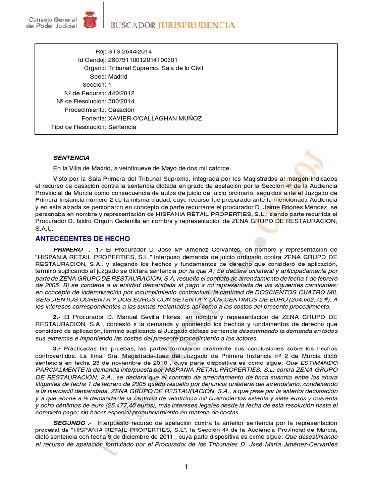 clausula penal arrendamiento.pdf Caso de ley Sentencia (ley)