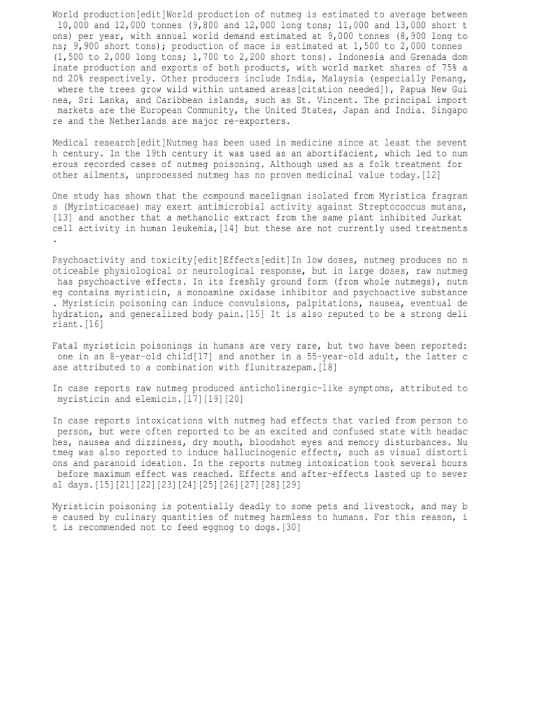 Nutmeg Product PDF Nutmeg Drugs