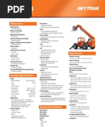 JLG 1255 Telehandler Specifications | PDF | Horsepower | Axle