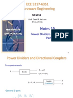 Notes 19 - Power Dividers and Couplers Part 1