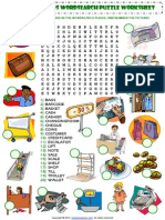 Shopping Words Wordsearch Puzzle Vocabulary Worksheet
