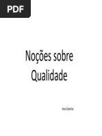 Noções Sobre Qualidade