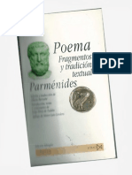 Parménides - Poema, Fragmentos y Tradición Textual