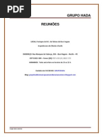 5ª Postagem - Datas e Local Das Reuniões