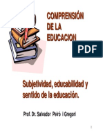 Subjetividad-Educabilidad-Educación y Educatividad