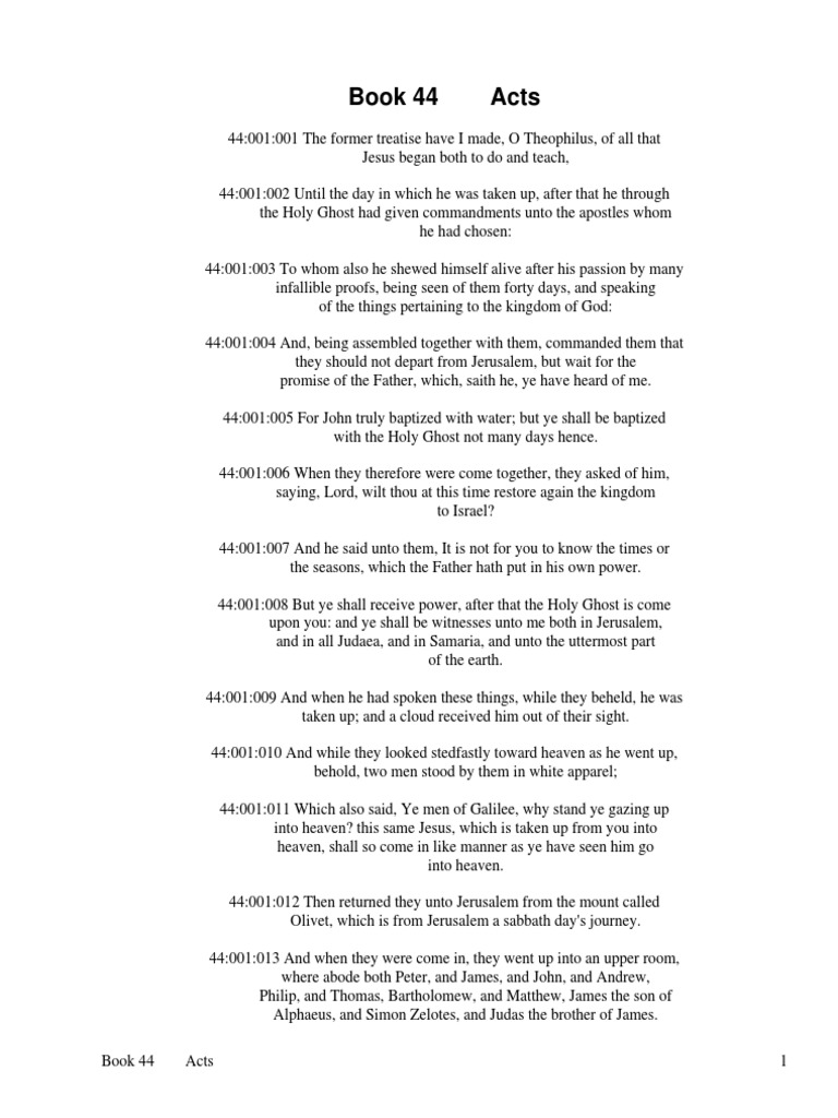 The Bible, King James Version, Book 44: Acts by Anonymous | PDF | Jesus ...