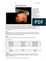 Project 1: Tectonic Design Studio (30%) : SRD 263 Architecture 2A - 2009 Project 1 Outline