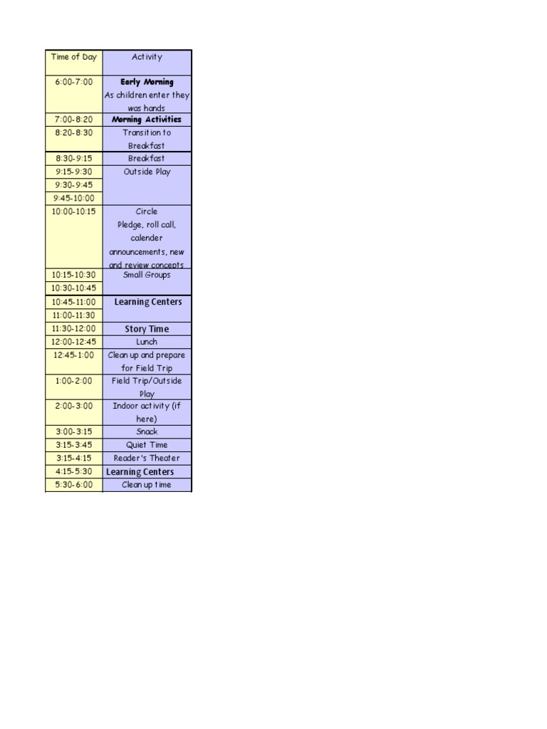 Sa Schedule | PDF