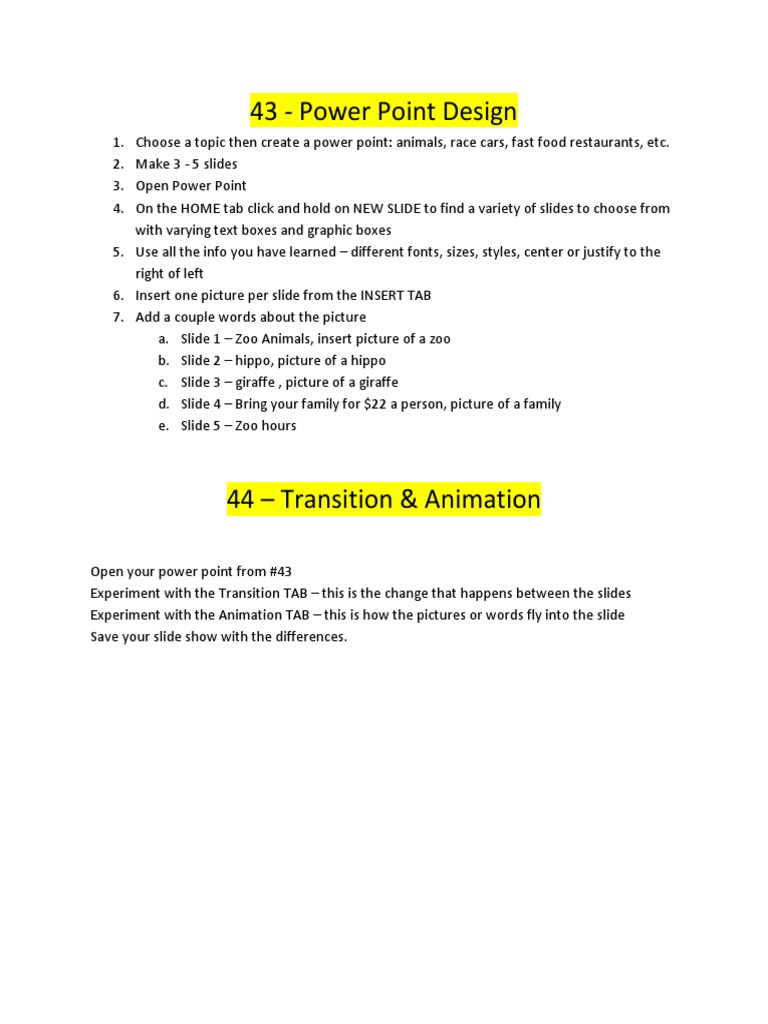 PowerPoint Design: Slides & Animations Guide | PDF | Language Arts ...