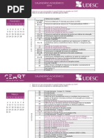 Calendario Acadêmico UDESC 2014