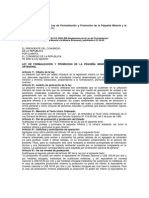 Ley de Formalización y Promoción de La Pequeña Minería y La Minería Artesanal