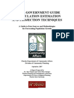 Local Government Guide To Population Estimation and Projection Techniques - A Guide To Data Sources and Methodologies For Forecasting Population Growth