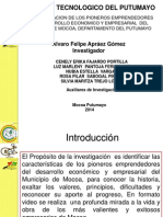 Pioneros Del Desarrollo Economico Del Municipio de Mocoa Putumayo