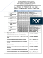 Structura an Universitar 2013-2014