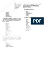 Religion 11 - Classifications of The OT