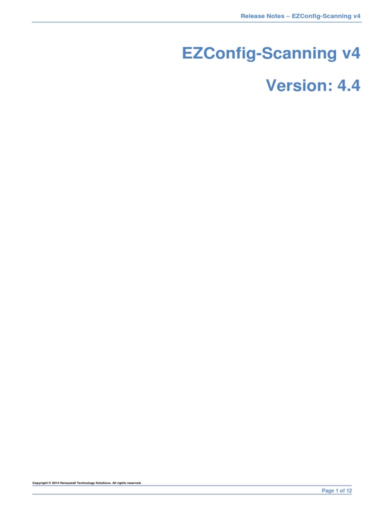 Ezconfig 4 4 Release Notes Pdf Web Browser Barcode