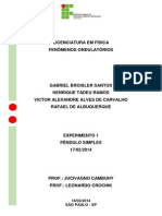 Pêndulo simples: análise do período de oscilação