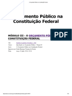 Introdução Ao Orçamento Público - O Orçamento Público Na Constituição Federal - Modulo 3