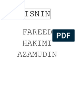 Isnin: Fareed Hakimi Azamudin