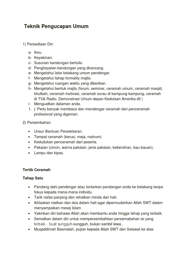 Teknik Pengucapan Umum Pdf