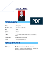 Riwayat Hidup: Personal Data