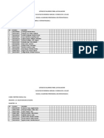 Listado de Alumnos para La Evaluacion Alas