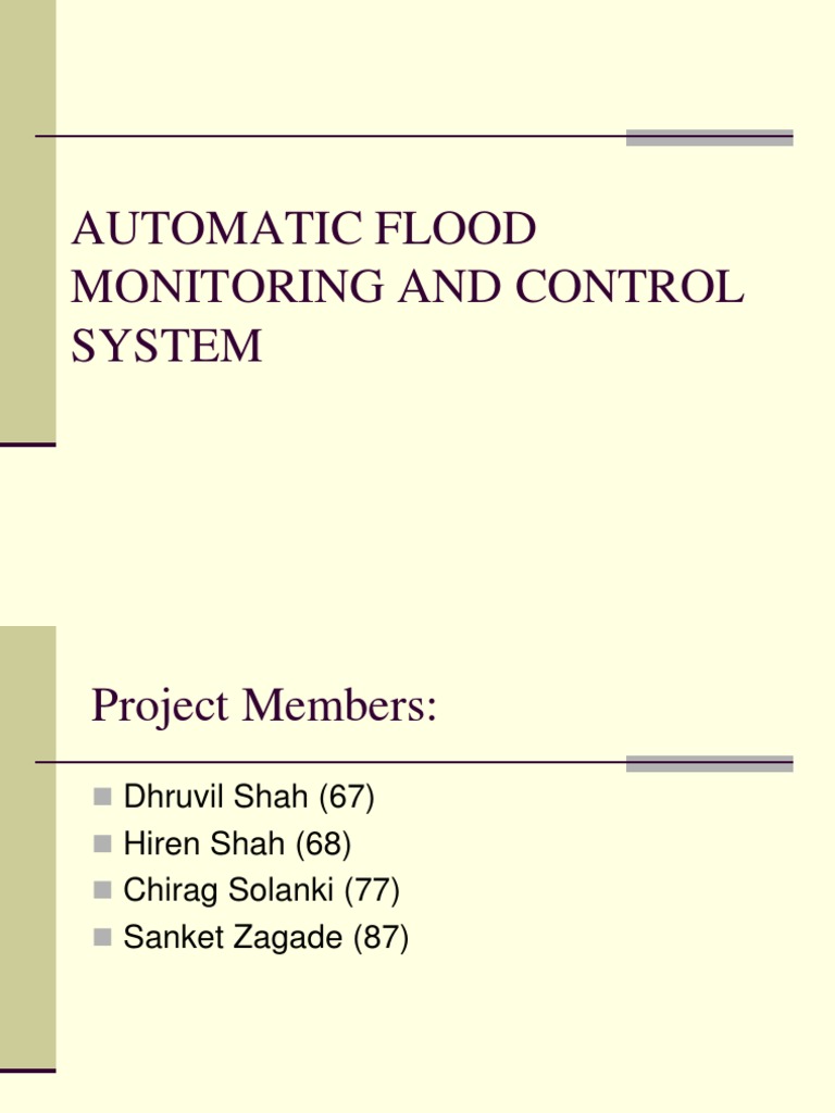 (2) Automatic Flood Monitoring and Control System | Flood | Microcontroller