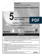 Cespe 2009 Anatel Analista Administrativo Direito Prova