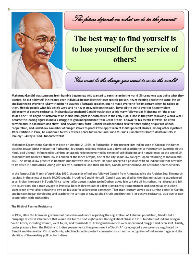 a short essay about mahatma gandhi