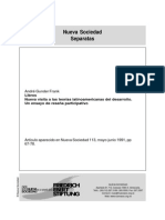 [1991] André Gunder Frank. Nueva visita a las teorías latinoamericanas del desarrollo. Un ensayo de reseña participativo (En