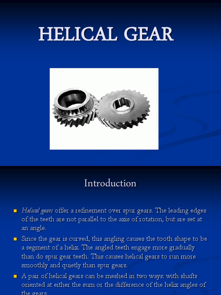 Helical Gear Gear Classical Mechanics