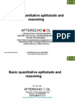 Basic Quantitative Aptitutude and Reasoning 20 April