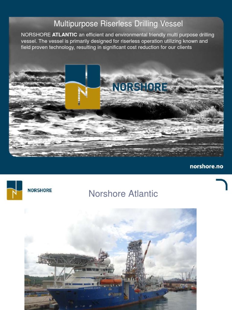 Norshore Atlantic: Riserless Drilling Vessel | PDF | Drilling Rig | Oil ...