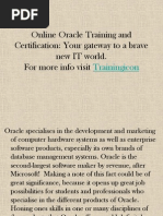 Oracle Online Training - Trainingicon