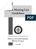 Open Meeting Law Guidelines 