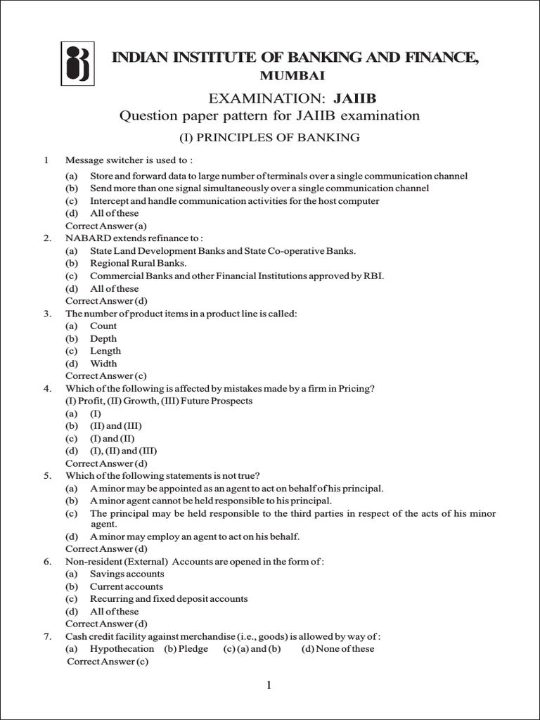 Principles And Practices of Banking - JAIIB
