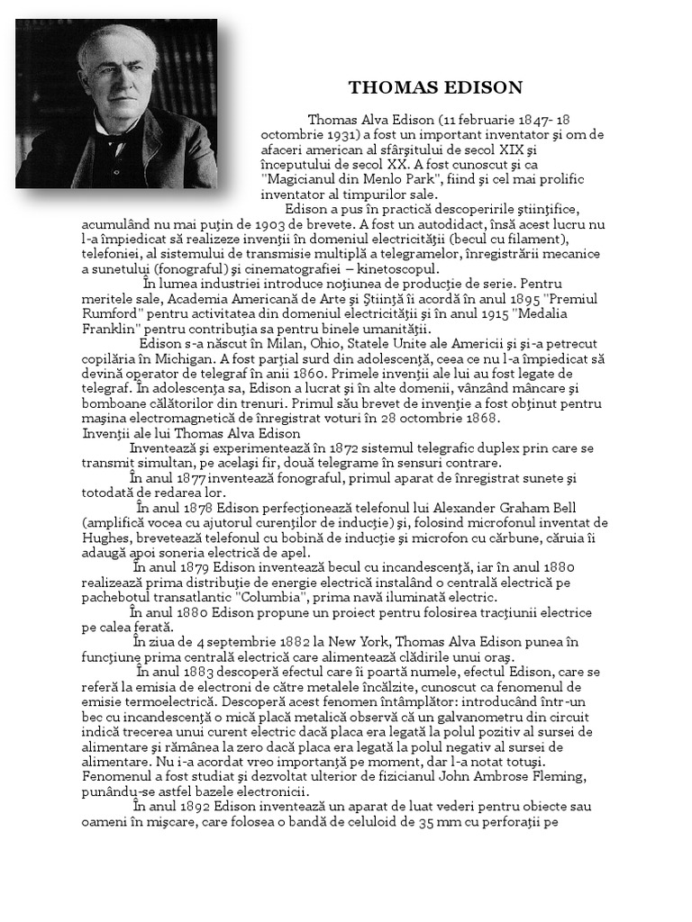 Thomas Edison | PDF