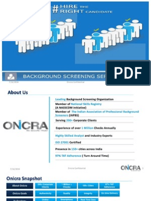 Onicra | PDF | Background Check | Criminal Record
