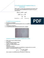 Efecto Del PH Y La Formación de Complejos Sobre La Solubilidad