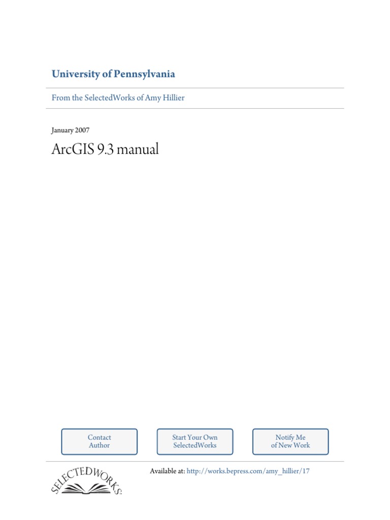 ArcGIS 9.3 User Manual for Beginners | PDF | Arc Gis | Esri