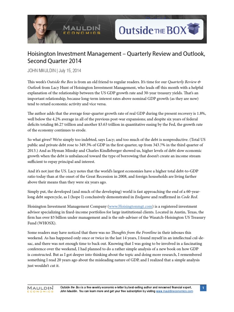 Hoisington Investment Management Quarterly Review and Outlook, Second