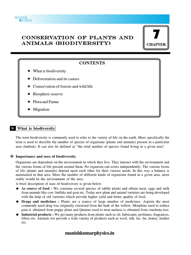 Conservation of Biodiversity Explained | PDF | Deforestation ...