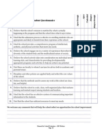 Student Questionnaire: Manual For School Evaluation - 2007 Edition