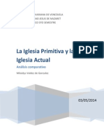 La Iglesia Primitiva y La Iglesia Actual