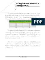 Portfolio Management Research Assignment