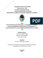 Relación entre estado nutricional y rendimiento académico en estudiantes