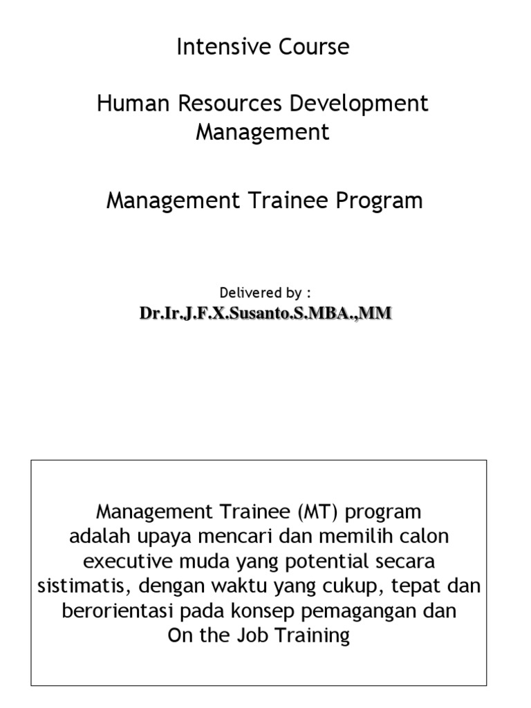 Program Management Trainee: Panduan Lengkap | PDF | Karier ...