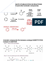 Effect of Aromatic Stabilization On Reactions OF BENZENE (And Other Aromatic Compounds)