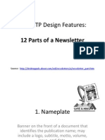 1.03 DTP Design Features:: 12 Parts of A Newsletter