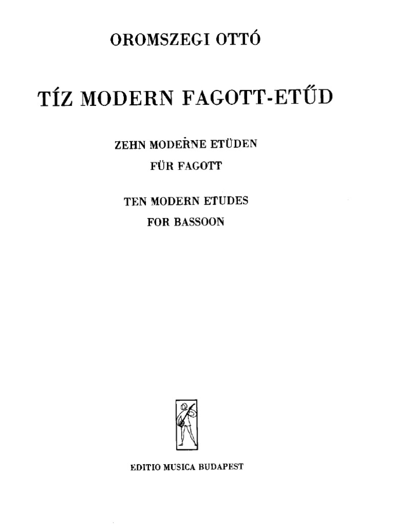 Otto 10 Etudes For Bassoon PDF